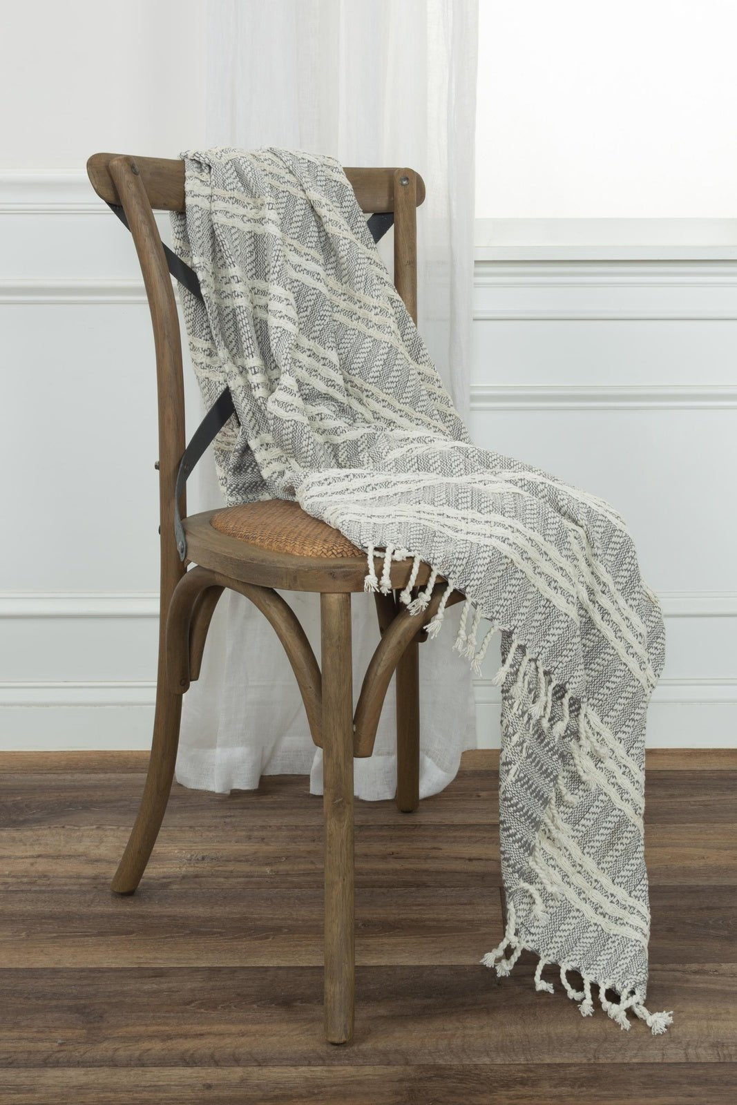 Hand-loomed-Stripe-100%-Cotton-Throw-Throw-Blankets
