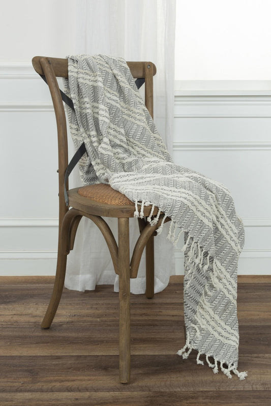 Hand-loomed-Stripe-100%-Cotton-Throw-Throw-Blankets