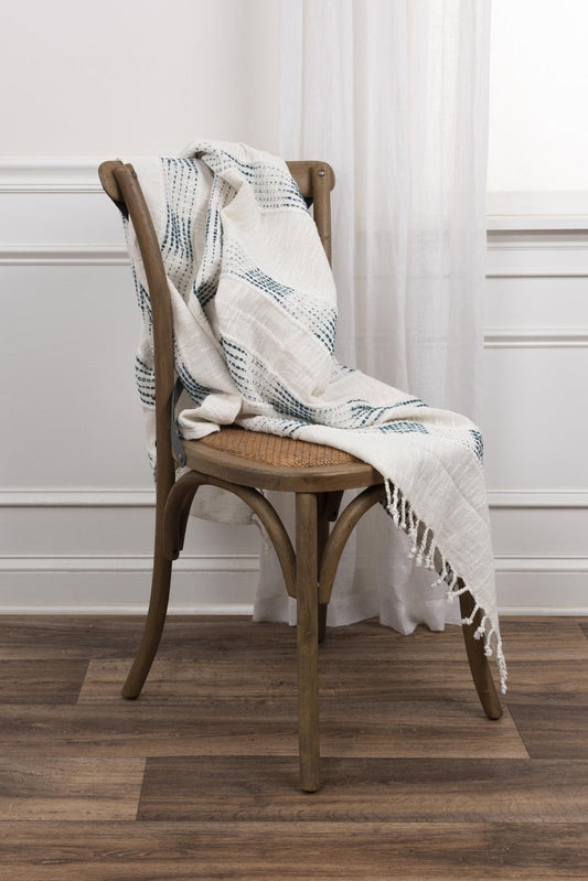 Hand-loomed-Stripe-95%-Cotton,-5-%-Acrylic-Throw-Throw-Blankets