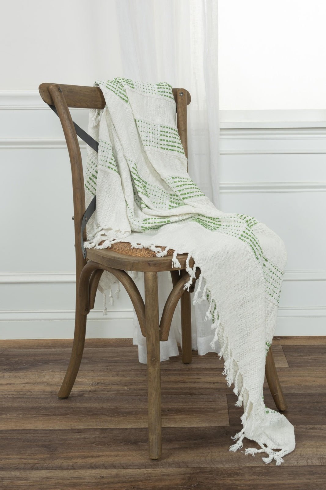 Hand loomed Stripe 95% Cotton/5 % Acrylic Throw - Pier 1