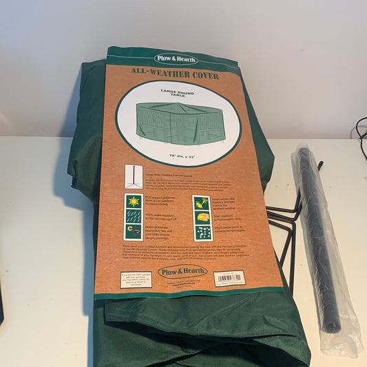 Plow & Hearth Table & Chairs Cover in Green, Size 33.0 H X 78.0 W X 78.0 D i