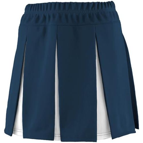 Cheer Pleated Skirt, Navy/White