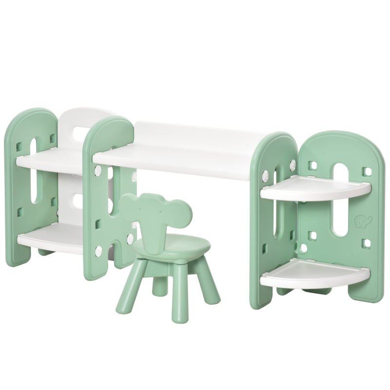 3-in-1 Height Adjustable & Modular Montessori Table & Chair | Bookcase | Toy Storage Unit | 1-6 Years