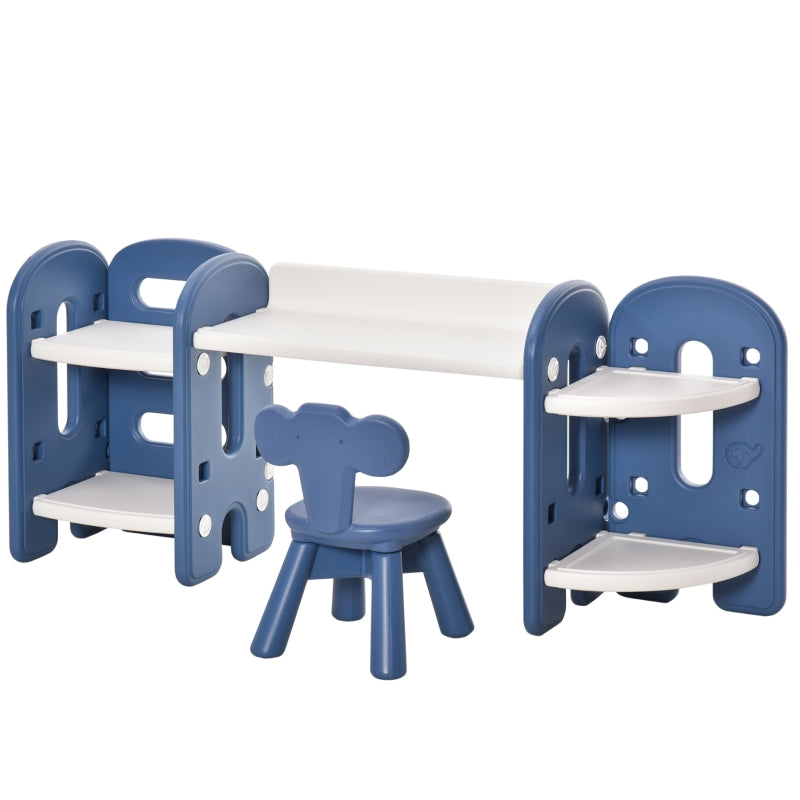 3-in-1 Height Adjustable & Modular Montessori Table & Chair | Bookcase | Toy Storage Unit | 1-6 Years