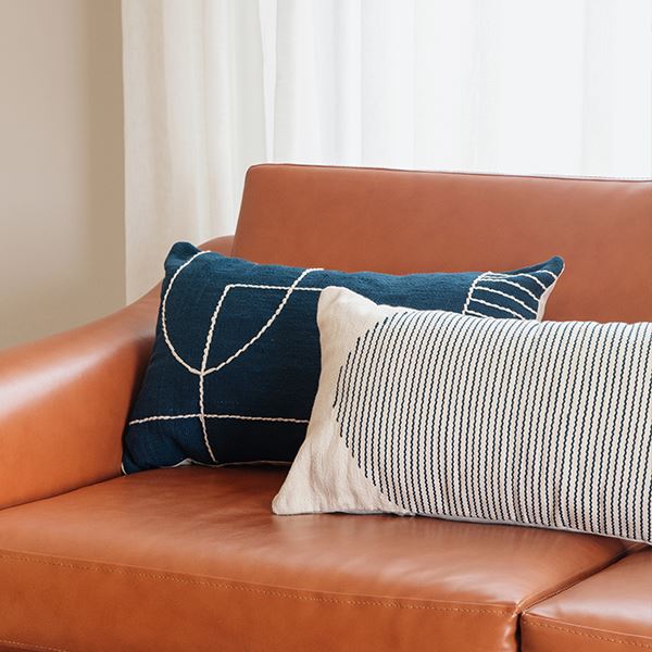 Blue Temple Lumbar Pillow Cover