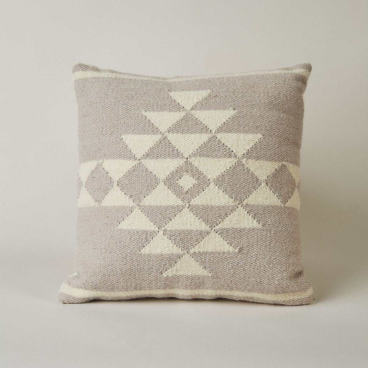 Neutral Sahara Wool Throw Pillow Cover