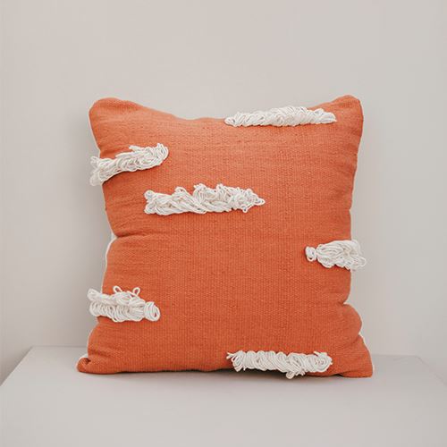 Orange Stratus Throw Pillow Cover