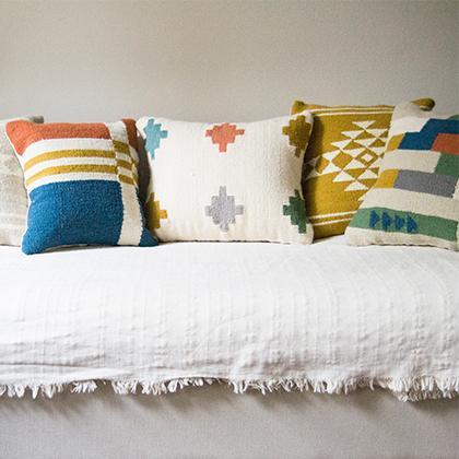 Sahara Wool Throw Pillow Cover