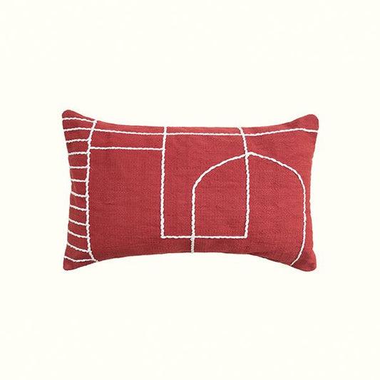 Solid Temple Lumbar Pillow Cover
