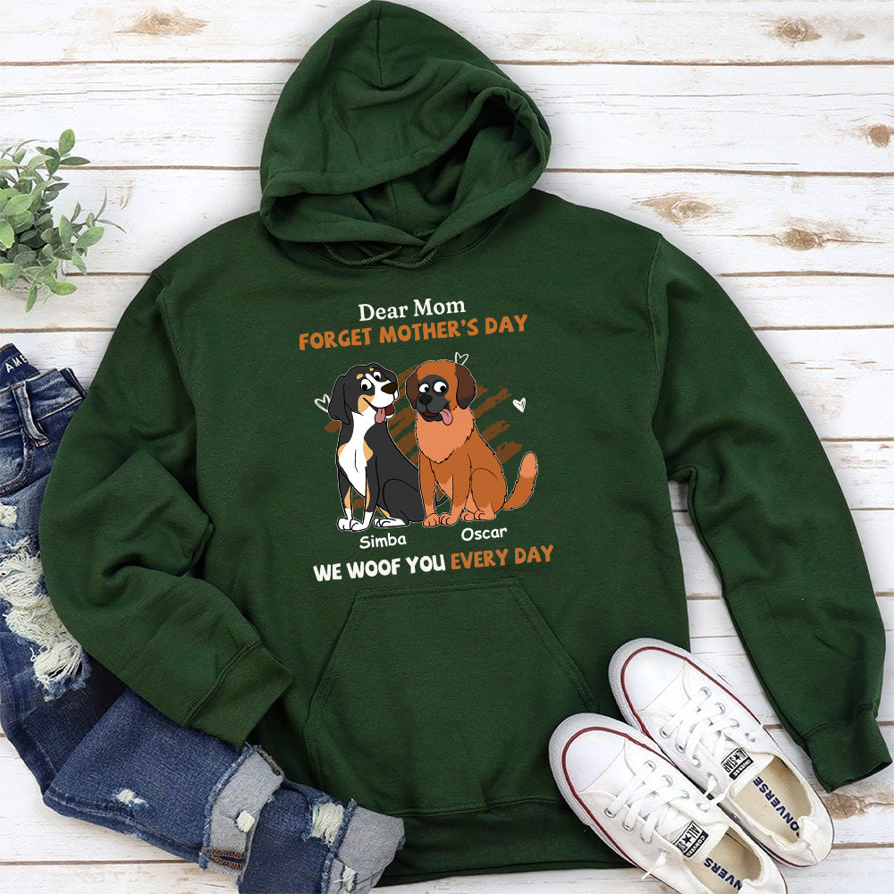 We Woof You Every Day Mom - Personalized Custom Hoodie