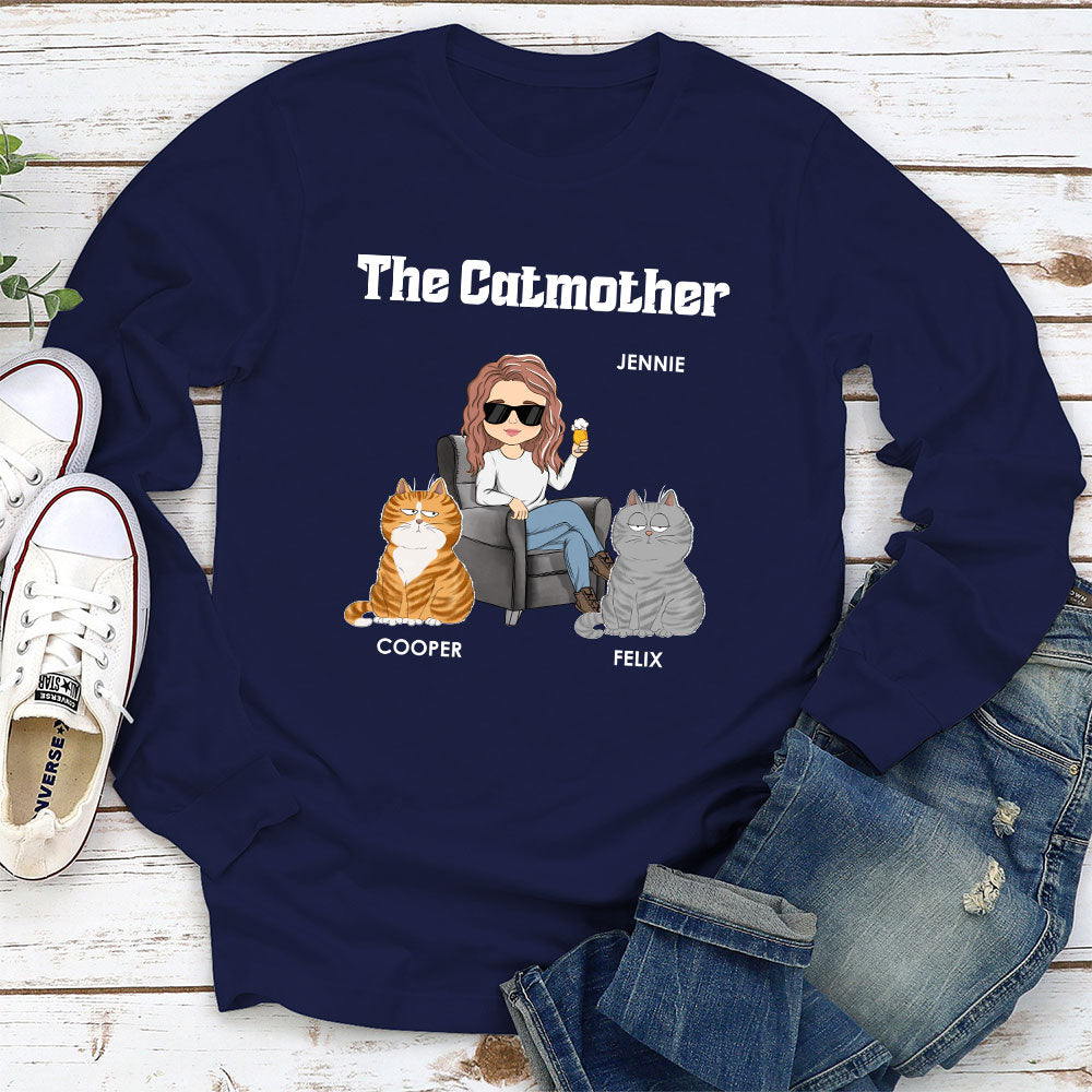 The Cat Mother - Personalized Custom Long Sleeve T-shirt