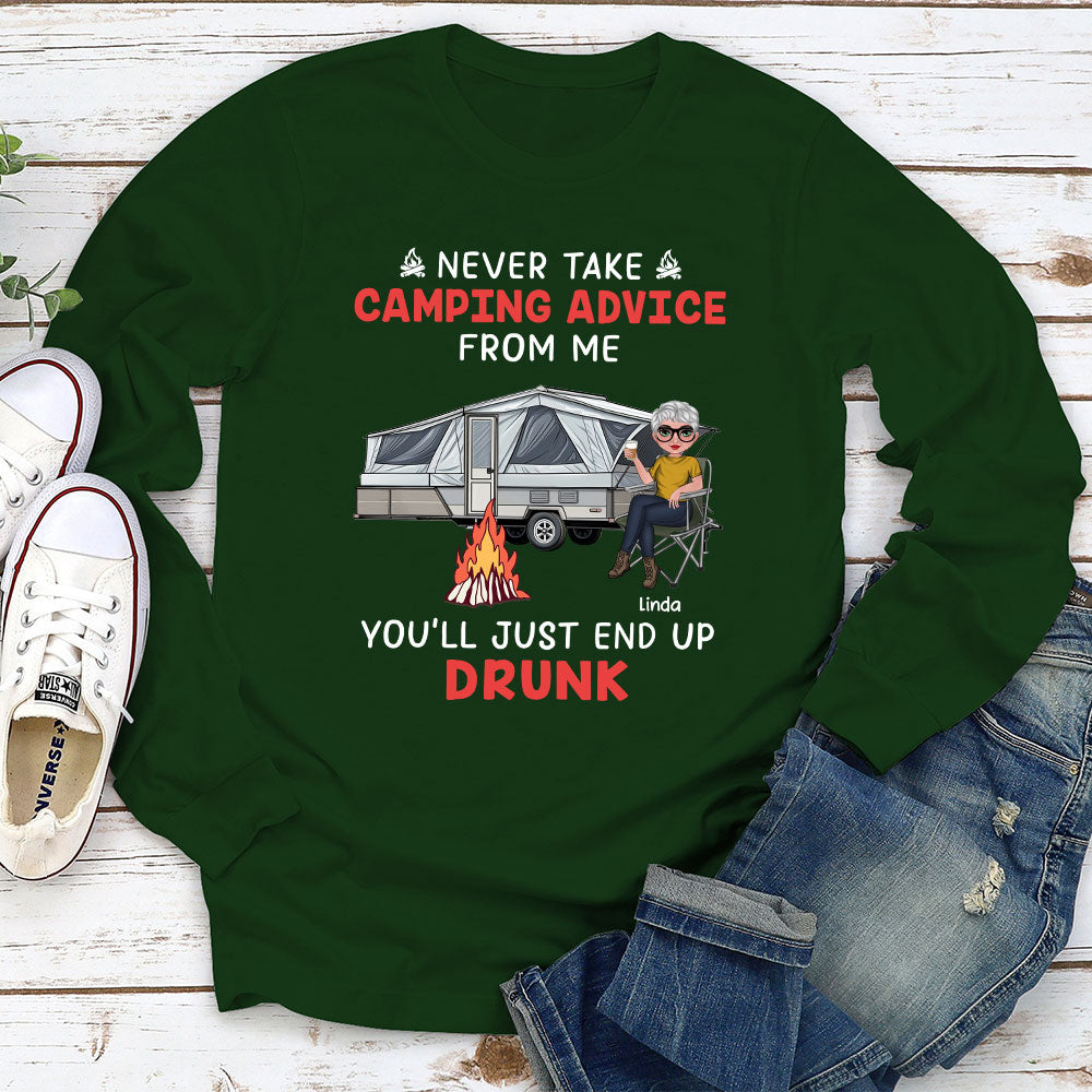 Camping Advice - Personalized Custom Long Sleeve T-shirt