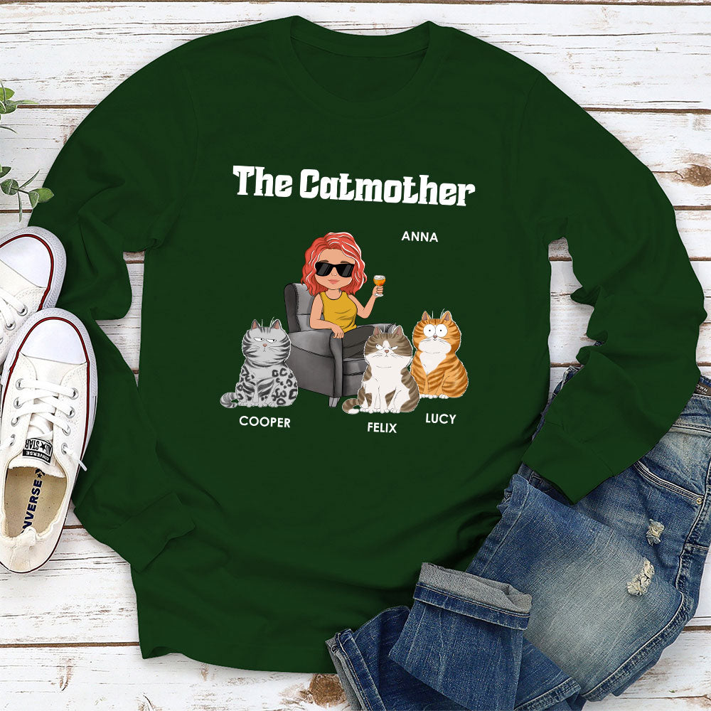 The Cat Mother - Personalized Custom Long Sleeve T-shirt