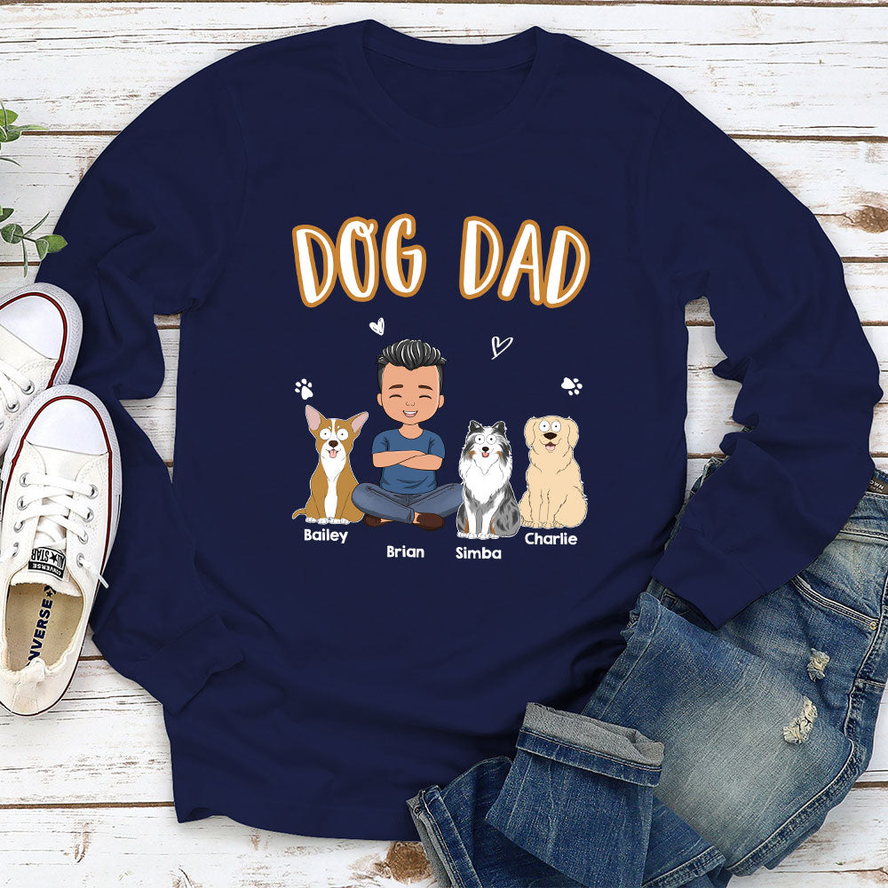 A Dog Mom - Personalized Custom Long Sleeve T-shirt