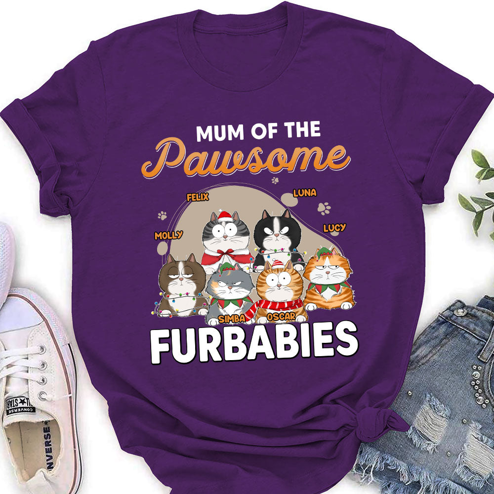 Dad Of Furbabies - Personalized Custom Women's T-shirt