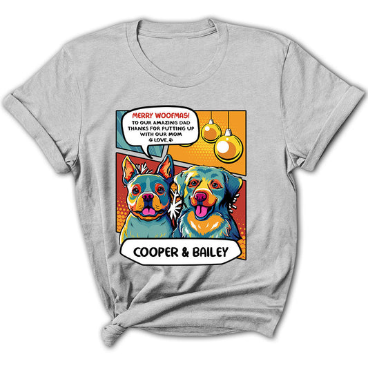 Christmas Amazing Dad - Personalized Custom Women's T-shirt