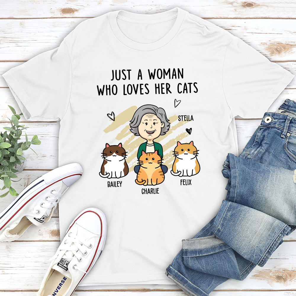 Woman With Cats - Personalized Custom Unisex T-shirt