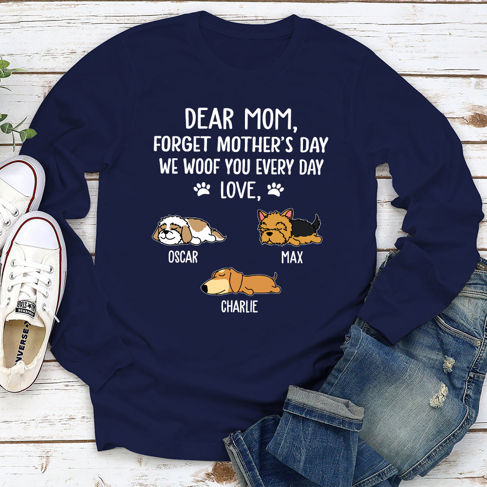 Woof You Dad  - Personalized Custom Long Sleeve T-shirt
