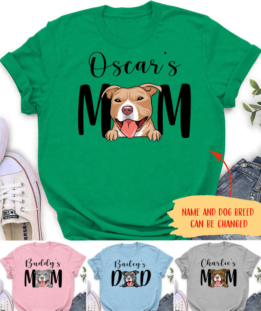 Pitbull's Mom/Dad - Personalized Custom Unisex T-shirt