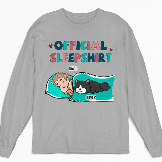 Cat Official Sleepshirt - Personalized Custom Long Sleeve T-shirt