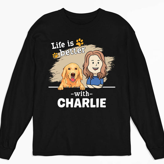 With Pet 2 - Personalized Custom Long Sleeve T-shirt