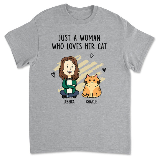 Woman With Cats - Personalized Custom Unisex T-shirt