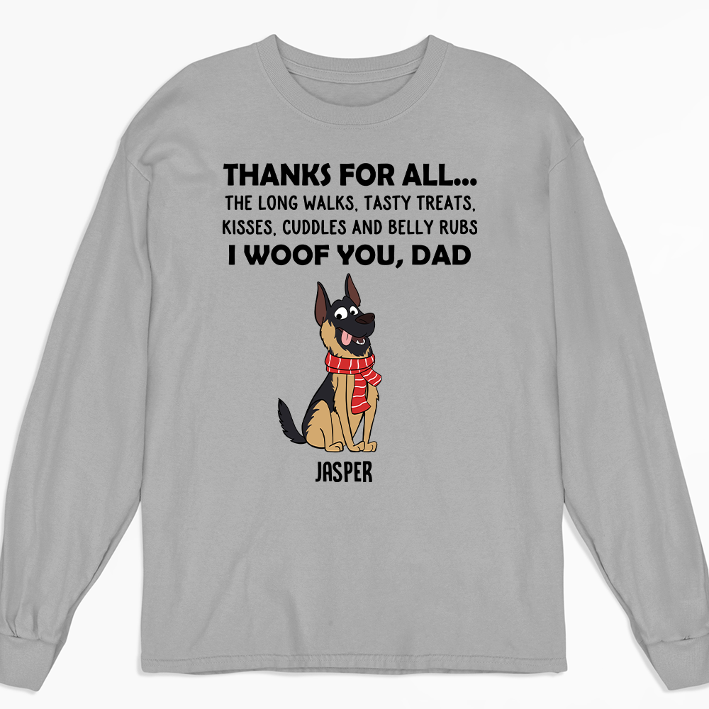 Thanks For All...- Personalized Custom Long Sleeve T-shirt
