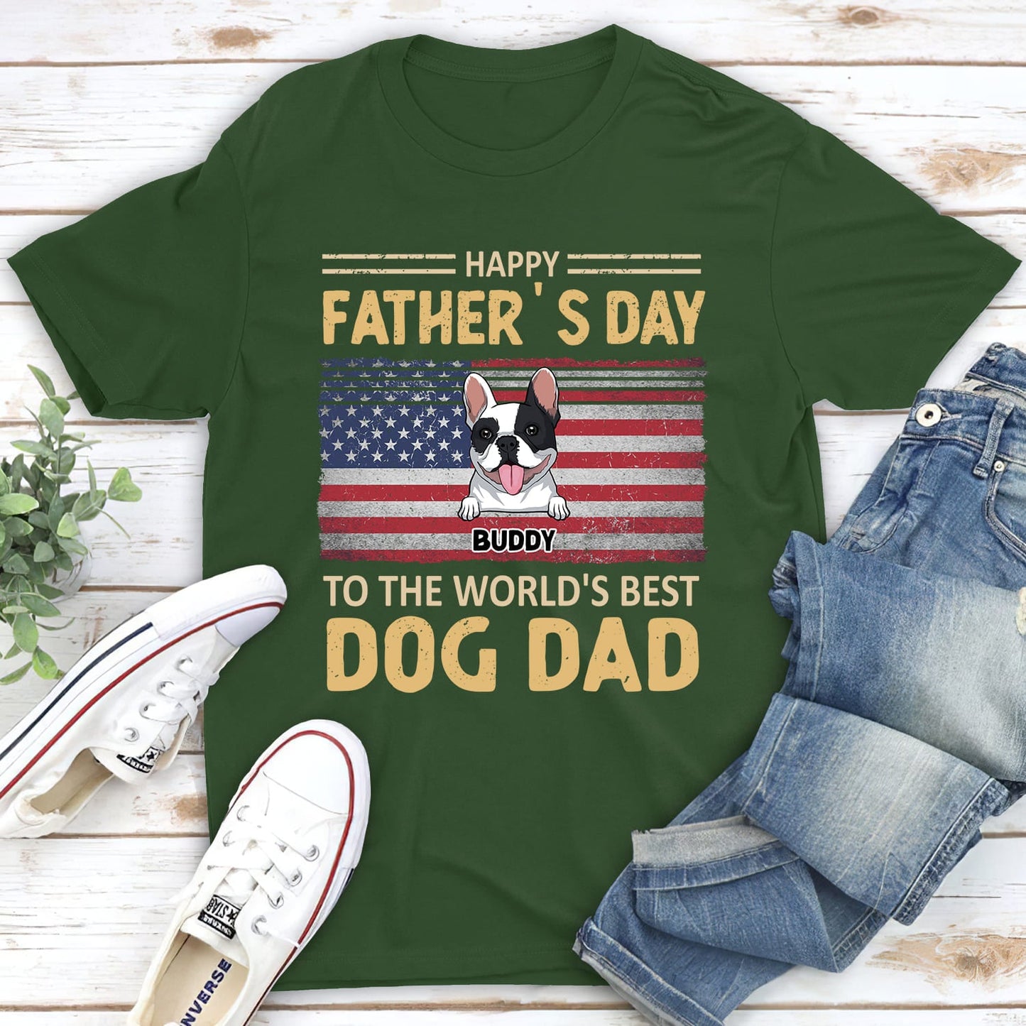 To The World Best Dog Dad - Personalized Custom Unisex T-shirt