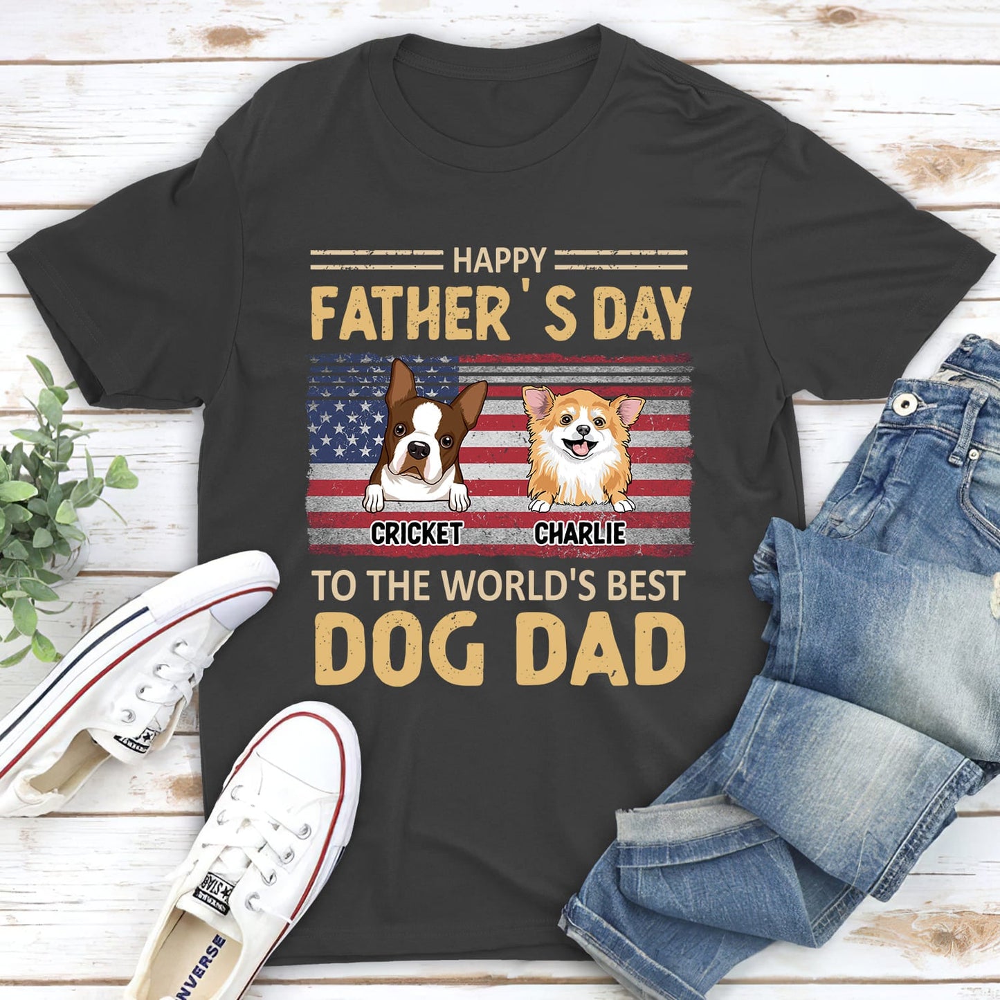 To The World Best Dog Dad - Personalized Custom Unisex T-shirt