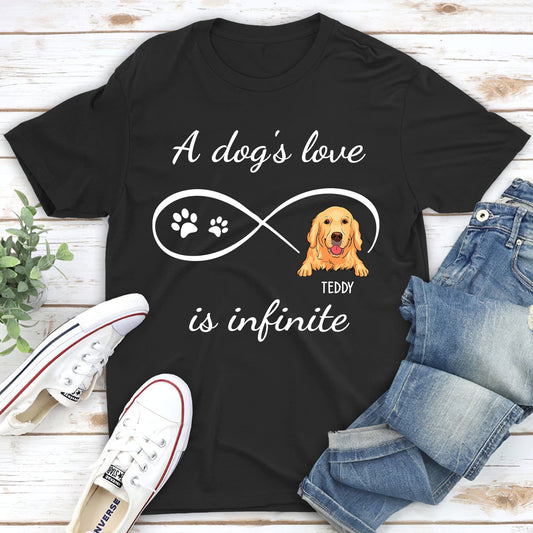 Dog's Infinite Love 2 - Personalized Custom Unisex T-shirt