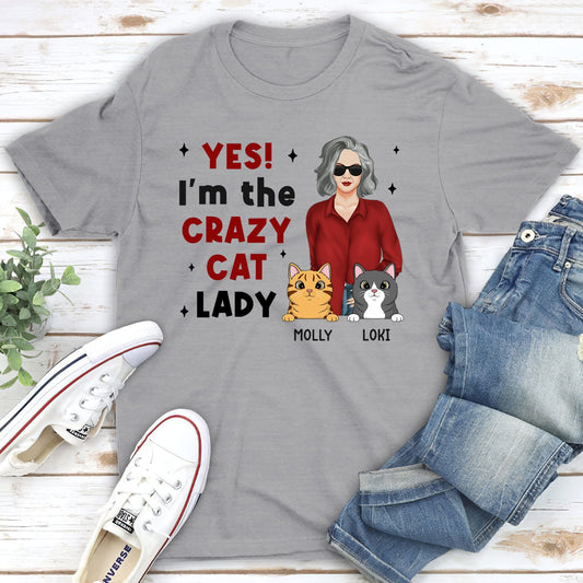 The Crazy Cat Lady - Personalized Custom Unisex T-shirt