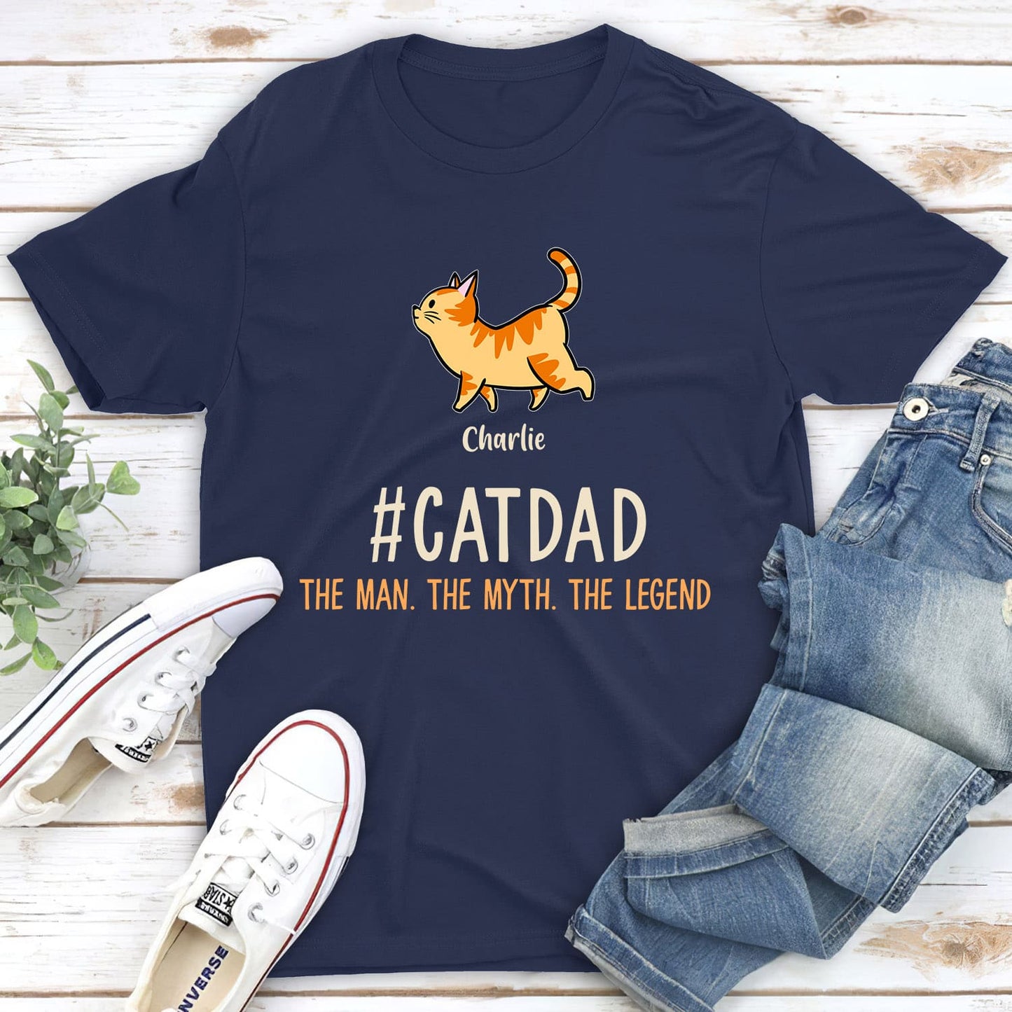 Cat Dad Legend 2 - Personalized Custom Unisex T-shirt