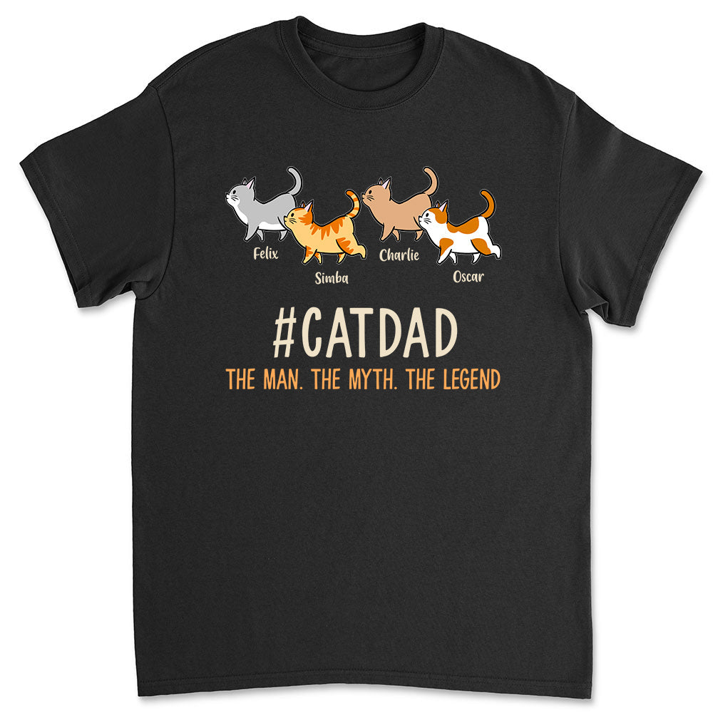 Cat Dad Legend 2 - Personalized Custom Unisex T-shirt