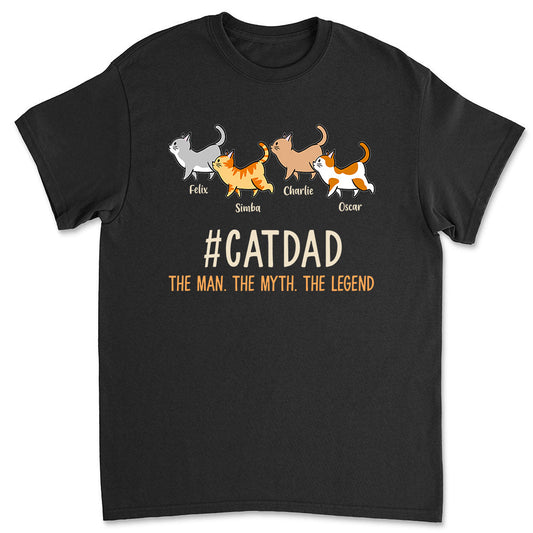 Cat Dad Legend 2 - Personalized Custom Unisex T-shirt