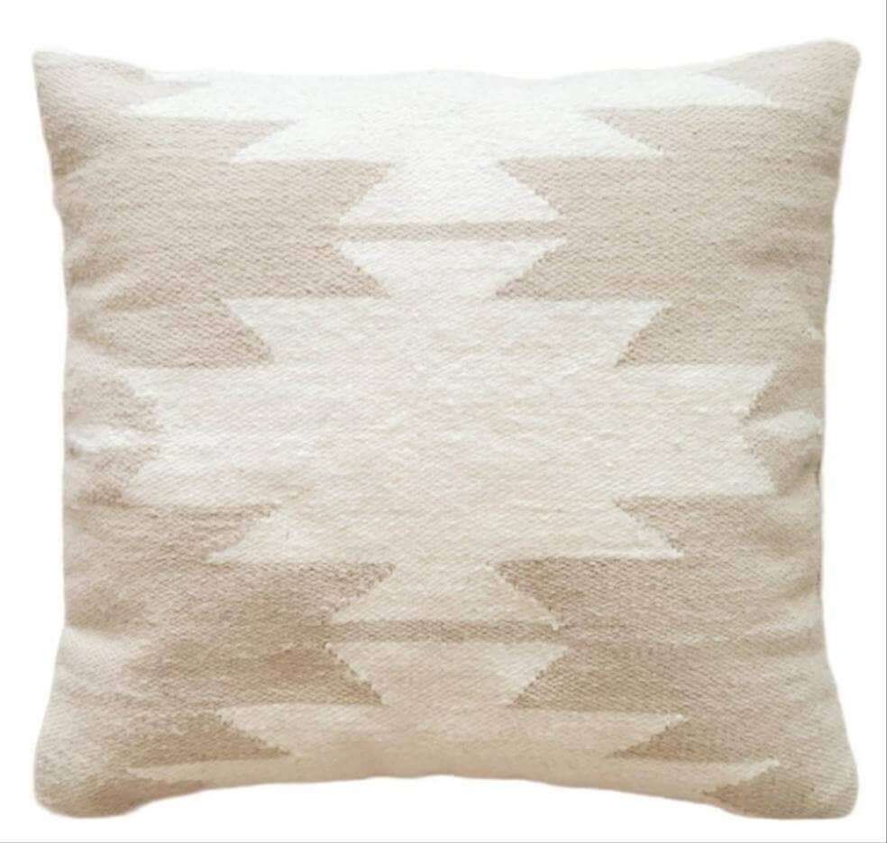 Beige Cleo Throw Pillow Cover