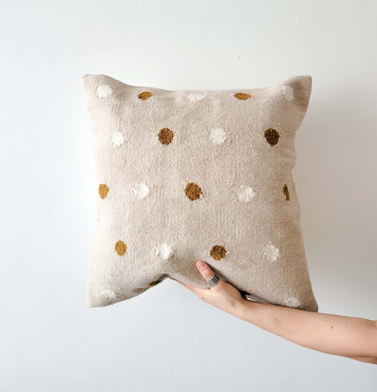 Beige Elora Throw Pillow Cover