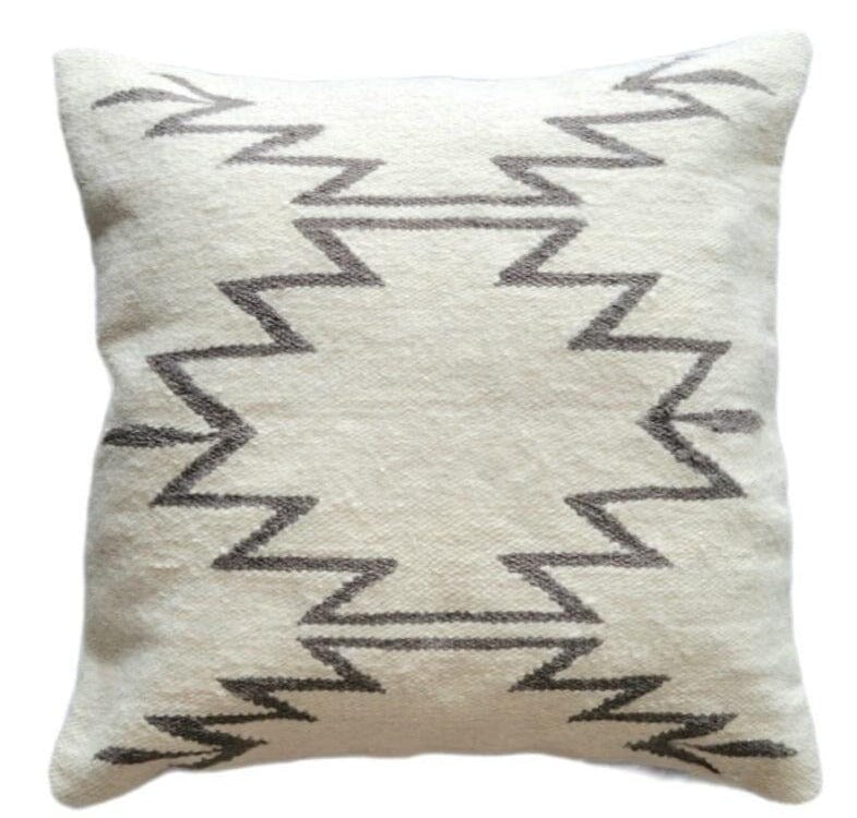 Neutral Cleo Throw Pillow Cover