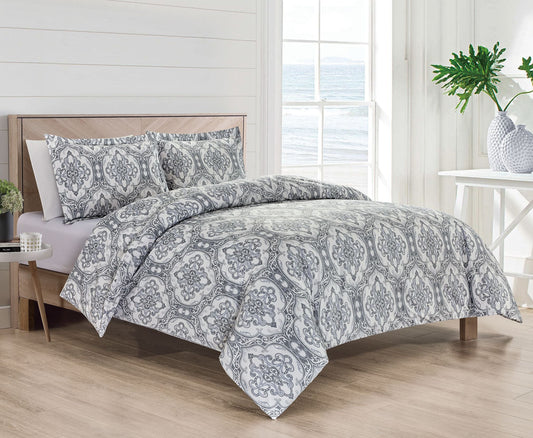 1800 Damask 3 Piece Egyptian Duvet Cover Set