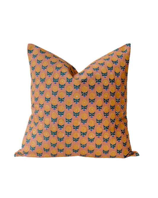 Pakhi Linen Throw Pillow Cover Throw Pillows Soil to Studio 14 x 20" Vintage Sari