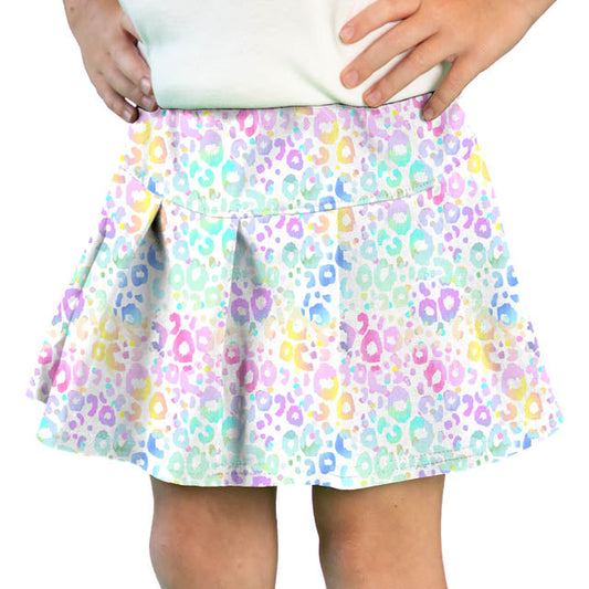 Tennis Skort, Pastel Leopard