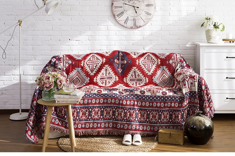 Turkish Cotton Knitted Sofa Blanket