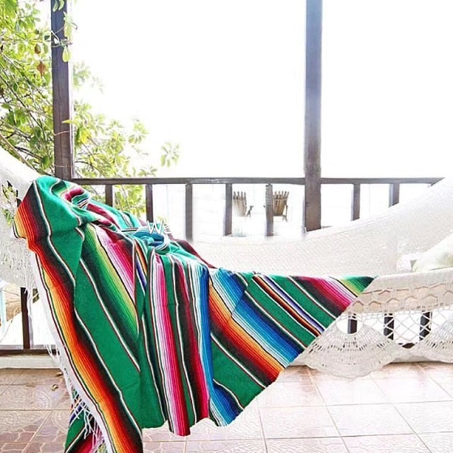 Boho Ethnic Tassels Throw Beach Blanket