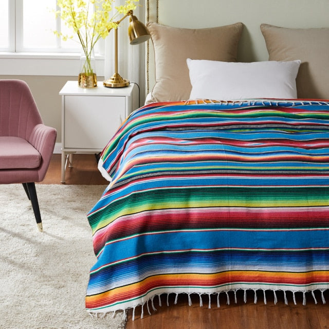 Boho Ethnic Tassels Throw Beach Blanket
