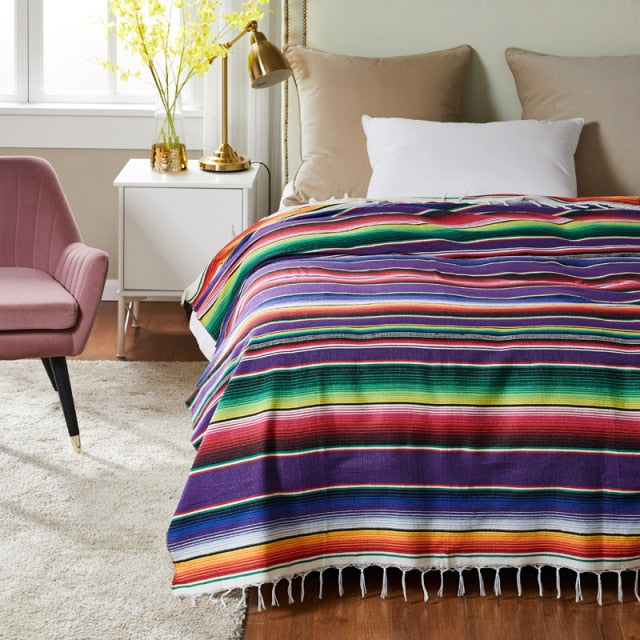 Boho Ethnic Tassels Throw Beach Blanket