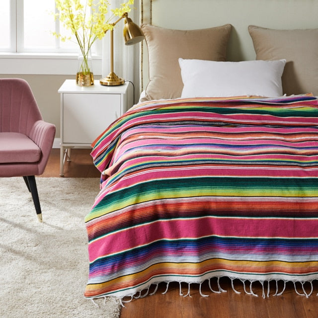 Boho Ethnic Tassels Throw Beach Blanket