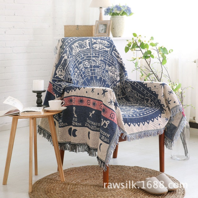 Turkish Cotton Knitted Sofa Blanket