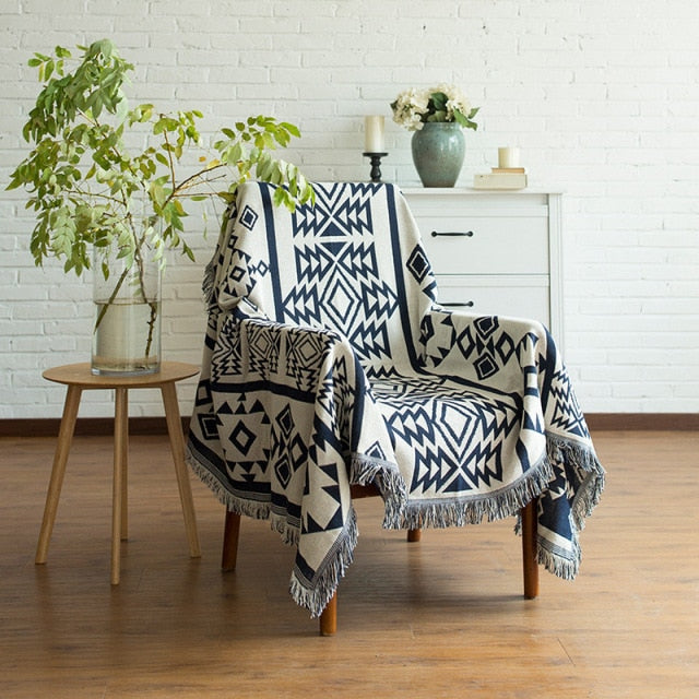 Turkish Cotton Knitted Sofa Blanket