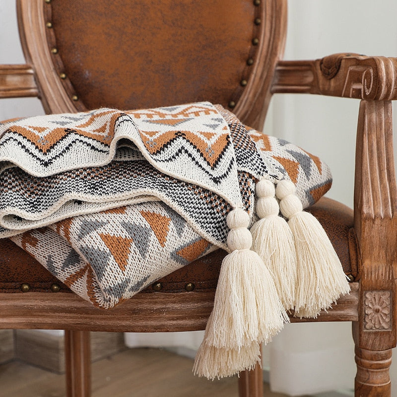 Bohemian Winter Sofa Throw Blanket