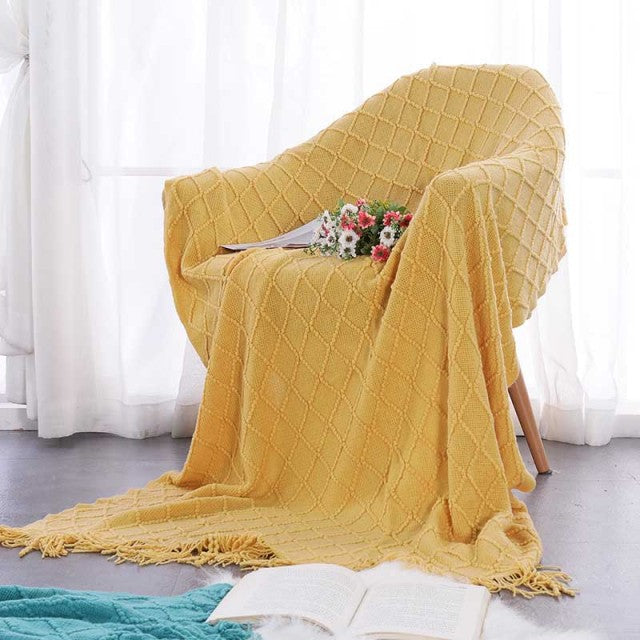 Nordic Knitted Throw Thread Sofa Blanket
