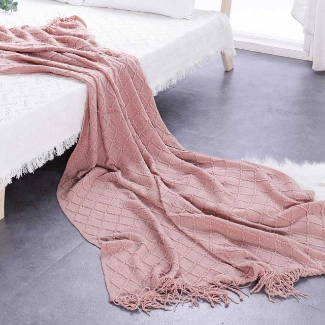 Nordic Knitted Throw Thread Sofa Blanket